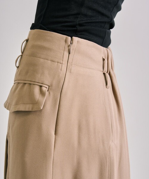夏のスカートU Double Belted Inverted Pleats Skirt｜セットアップ