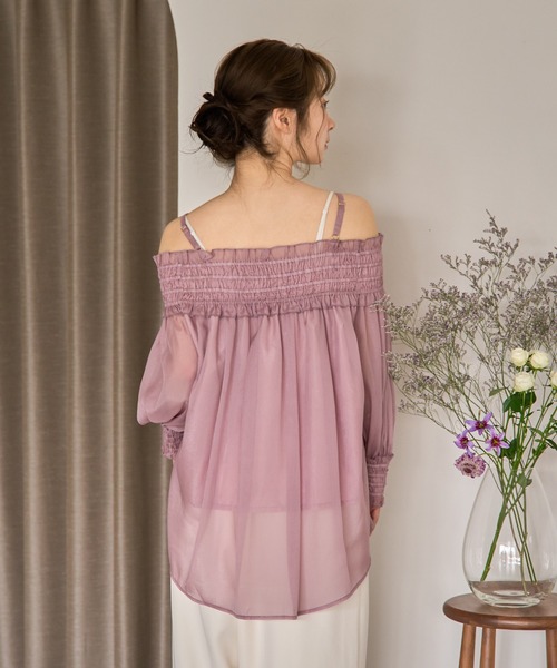 mideal sheer docking blouse シアードッキングブラウス mideal sheer docking blouse/シアードッキングブラウス - トップス