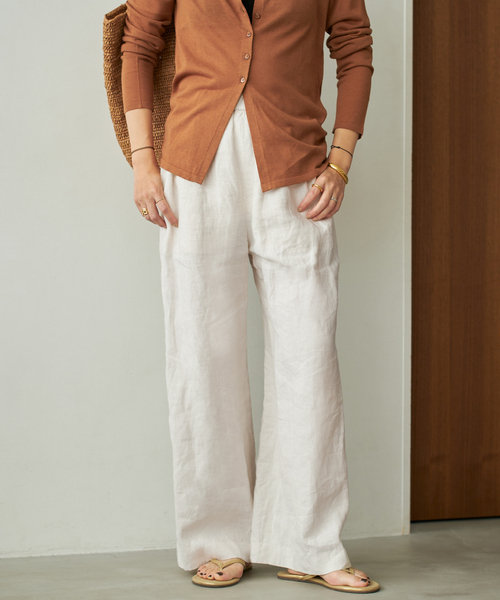 plage パンツ French LINEN EASY レディース : ZOZOTOWN Yahoo