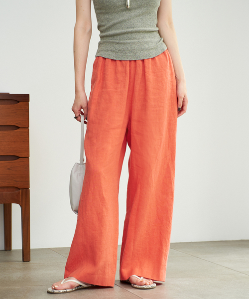 完売品　新品 Plage French LINEN EASY パンツ セール】French LINEN EASY パンツ（その他パンツ）｜Plage
