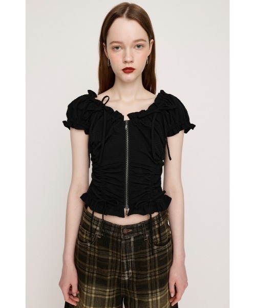 SLY ブラウス シャツ FRONTZIP 2WAY TOPS フロントジップ 2