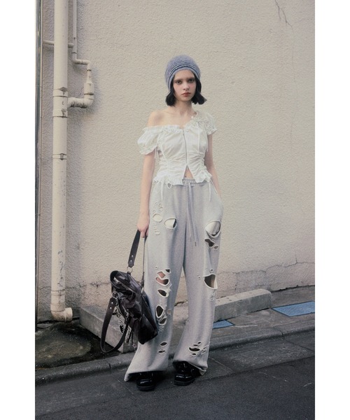 トップス ブラウス SLY ブラウス シャツ FRONTZIP 2WAY TOPS フロントジップ 2