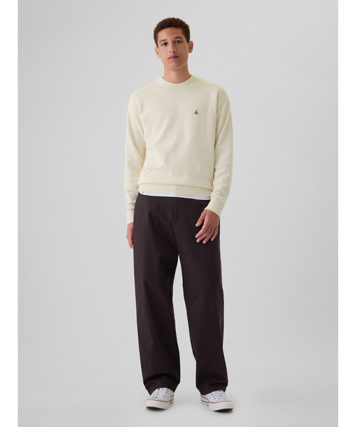 「GAP」 長袖ニット S グレー メンズ