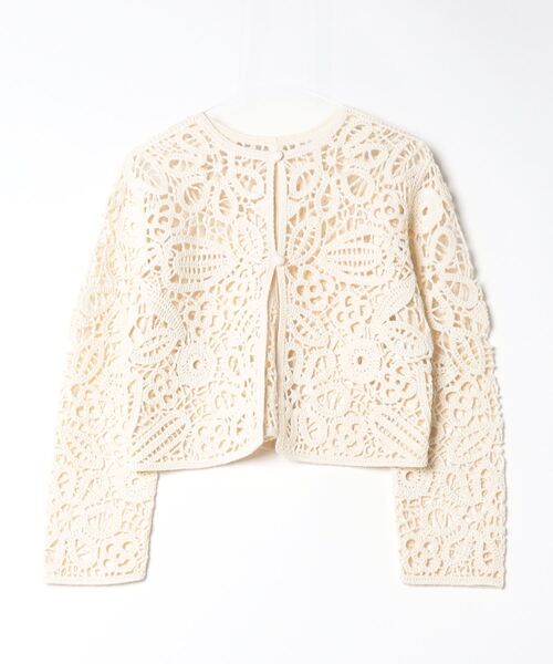 「BEAUTY&YOUTH UNITED ARROWS」 ニットカーディガン FREE オフホワイト レディース