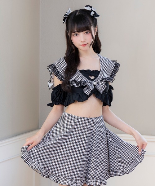 DearMyLove 水着 ハートくりぬきフリルセーラー水着 レディース