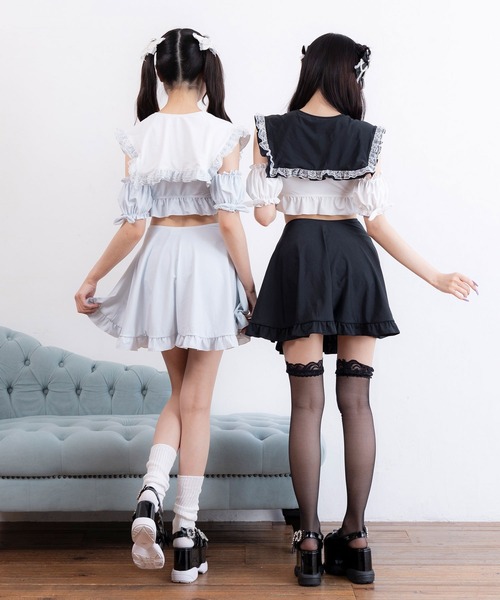新品【DearMyLove】セーラーフリルビキニ M ネイビー 水着 夢展望 新品【DearMyLove】セーラーフリルビキニ M ネイビー 水着 夢