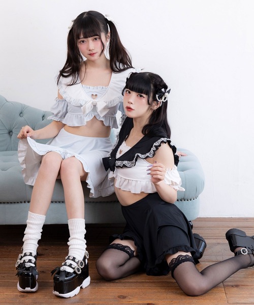 ❤️きらり❤️専用 DearMyLove 水着 ハートくりぬきフリルセーラー水着 レディース