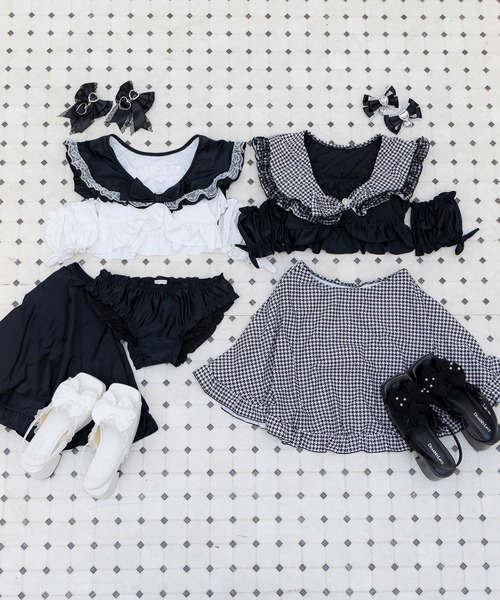 DearMyLove 水着 ハートくりぬきフリルセーラー水着 レディース