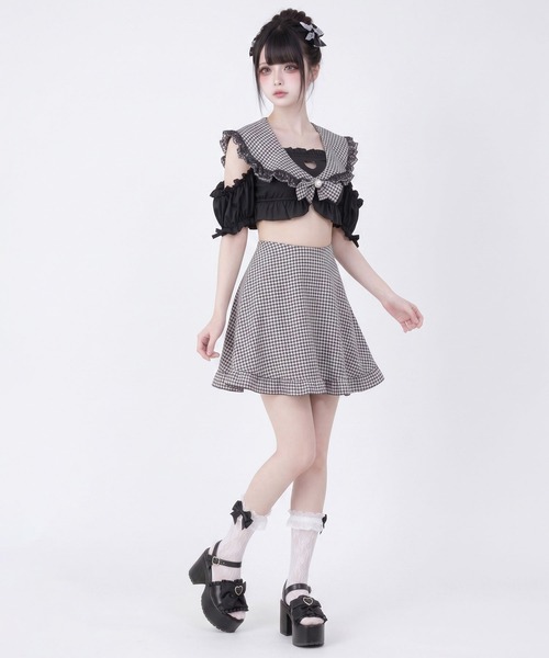 DearMyLove 水着 ハートくりぬきフリルセーラー水着 レディース
