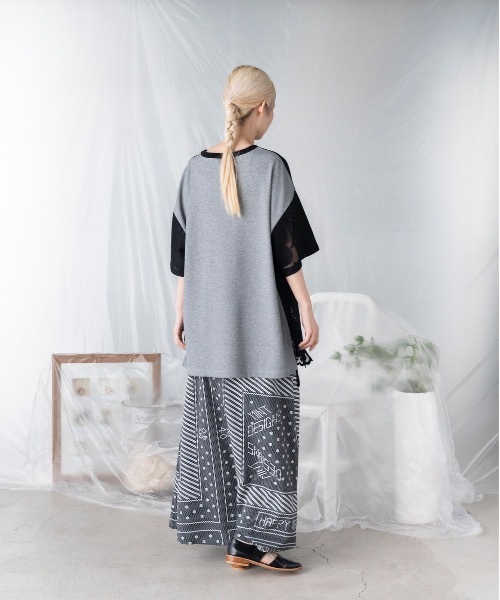「mintdesigns」 半袖カットソー 2 ブラック レディース mintdesigns 「mintdesigns」 半袖カットソー 2 ブラック