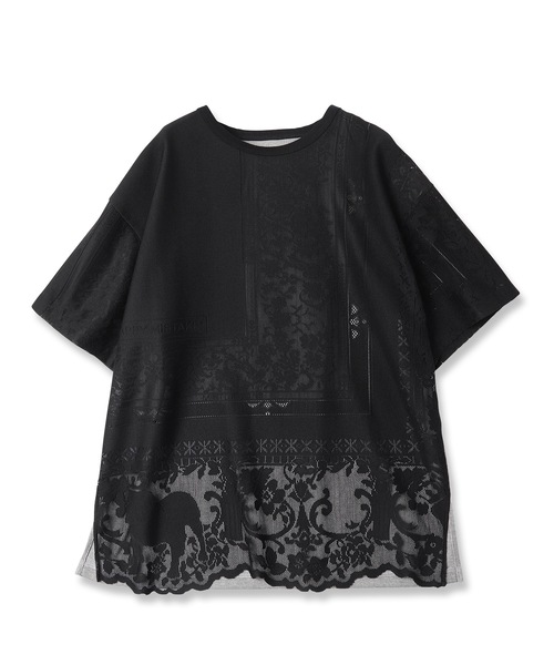 「mintdesigns」 半袖カットソー 2 ブラック レディース mintdesigns 「mintdesigns」 半袖カットソー 2 ブラック