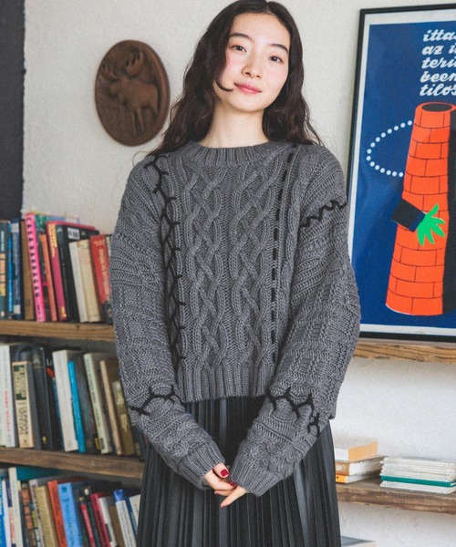 「niko and...」 長袖ニット MEDIUM グレー レディース_画像5