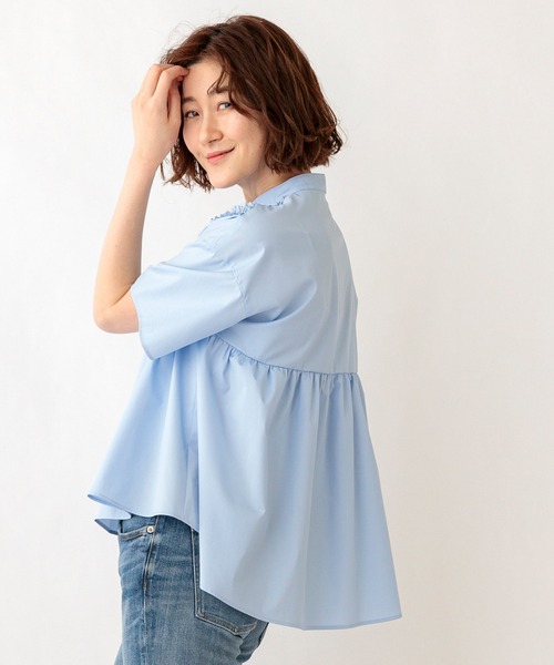 Sono 「Sono」 半袖ブラウス 1 ネイビー レディース : ZOZOTOWN