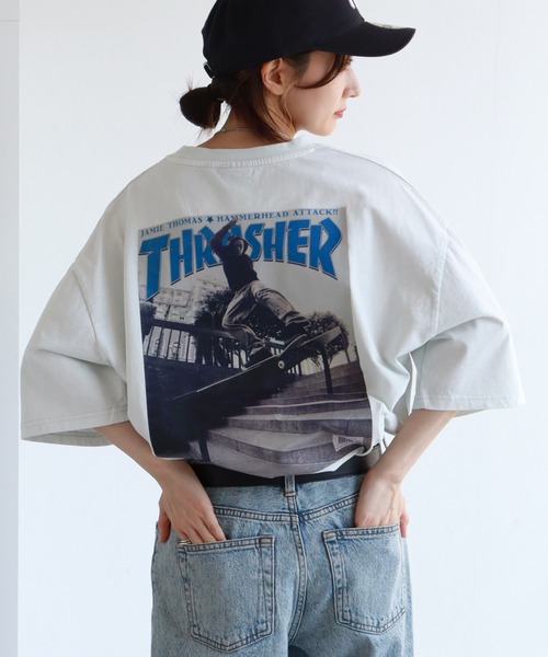 THRASHER フォトティシャツ ヴィンテージtee THRASHER tシャツ 「THRASHER/スラッシャー」オーバーサイズ
