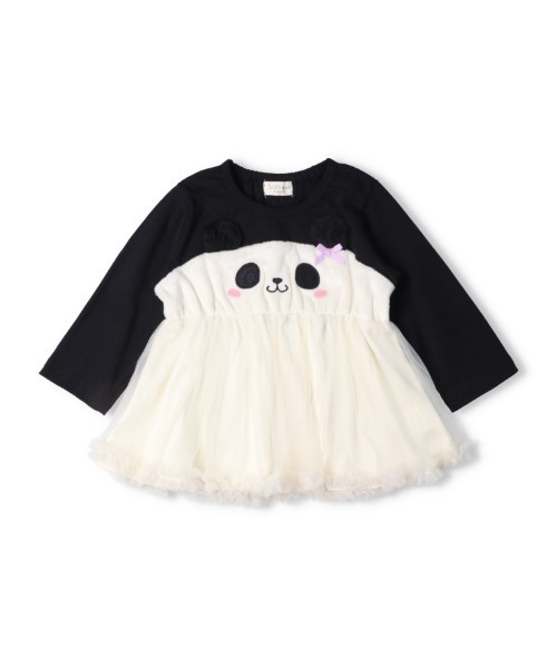 kids zoo（キッズズー） ワンピース パンダ・うさぎチュール切替 