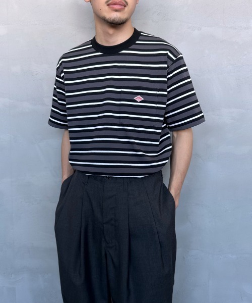 DANTON ブラック　半袖シャツ Danton 「DANTON」 半袖Tシャツ L ブラック レディース