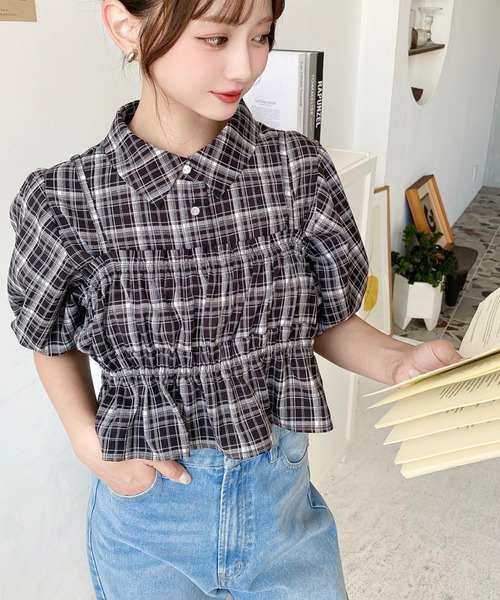 【新品】ENVYM♥即完売グレンチェックシャツ＆ファービスチェ ENVYM - 【新品】ENVYM♥即完売グレンチェックシャツ＆ファービスチェ