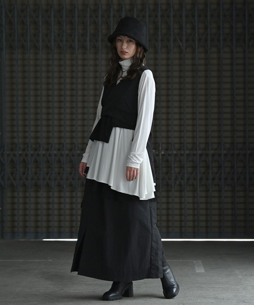 funda mine ベスト ジレ 異素材ベスト レディース : ZOZOTOWN Yahoo!店