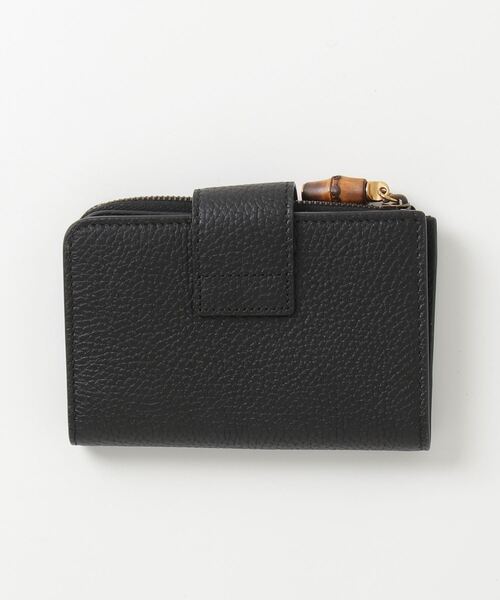 GUCCI 「GUCCI」 バンブー付き ダブルG 二つ折り 財布