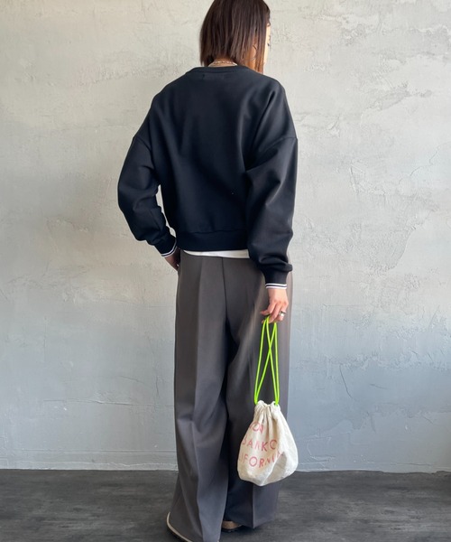 FRED PERRY サテン 切り替え デザイン スウェット シャツ トレーナー FRED PERRY トレーナー スウェット 「WEB先行予約」「FRED PERRY
