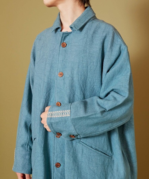 「チャイハネ」 「Amina」コート FREE イエロー メンズ_画像6