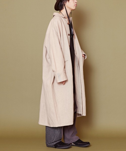 「チャイハネ」 「Amina」コート FREE イエロー メンズ_画像8