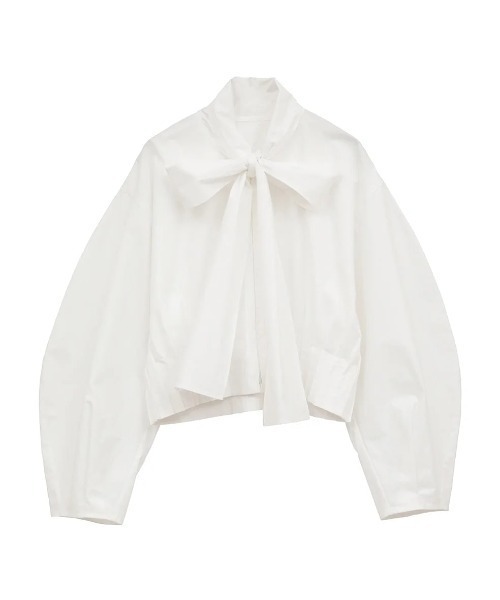 ブラウス シャツ CLANE/クラネ/RIBBON ZIP SHIRTS レディース メンズ