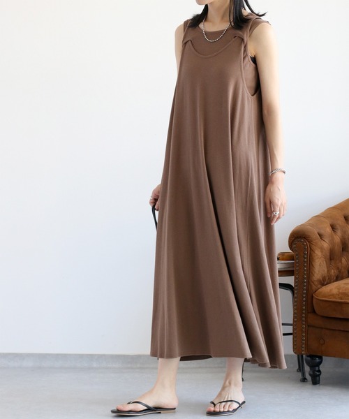 cepo（セポ） ワンピース 「前後2way」重ねレイヤーノースリーブ