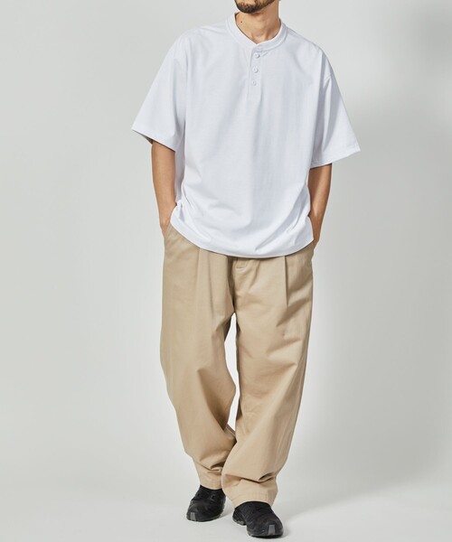 「FREAK'S STORE」 半袖Tシャツ SMALL グレイッシュベージュ メンズ