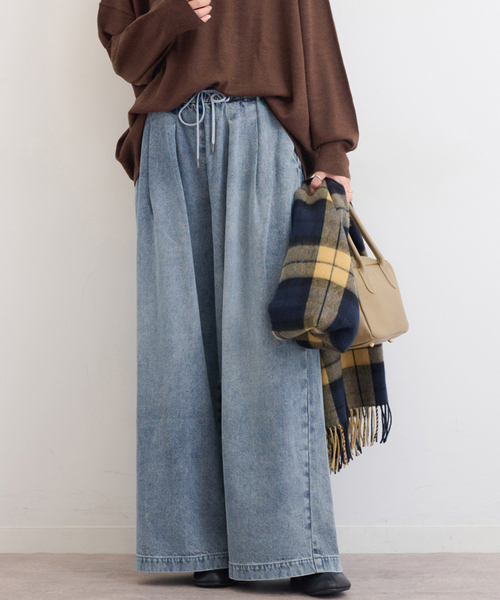 relume デニムワイドギャザー JOURNAL STANDARD relume｜《追加》C/R デニムワイドギャザー