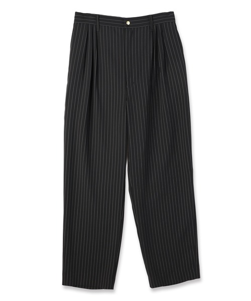 CULLNI パンツ Stripe Double Cloth 3Tuck Semi Wide Pants