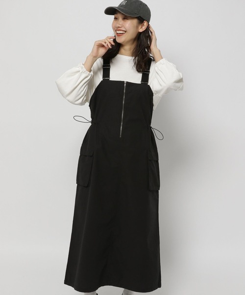 niko and... ワークサロペットスカート niko and（ニコアンド）の「[niko and JEANS 2023AW]V