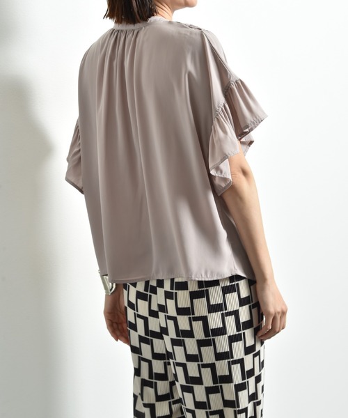 「INTERPLANET」 半袖ブラウス FREE オフホワイト レディース_画像8