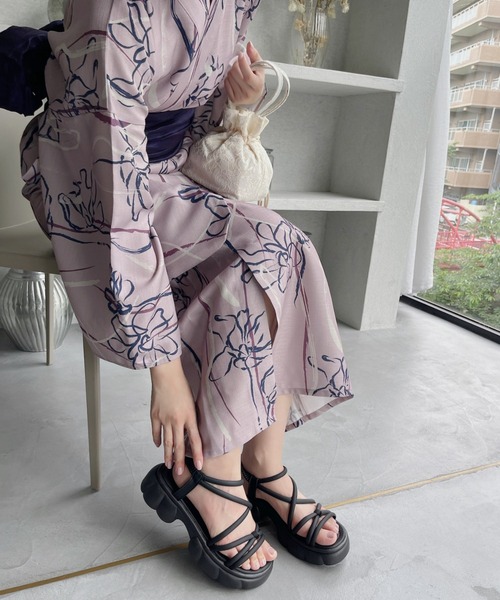 「Miniministore」 フラットサンダル 23.5cm アイボリー レディース_画像5