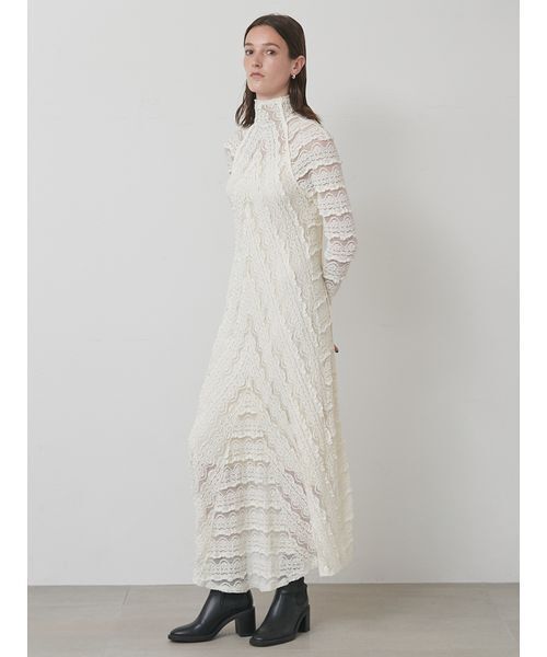 styling/（スタイリング） ワンピース ラッフルレース2WAYマキシドレス