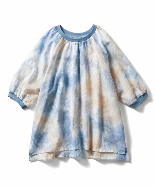 「Live in comfort」 半袖ブラウス LARGE ブルー レディース_画像5