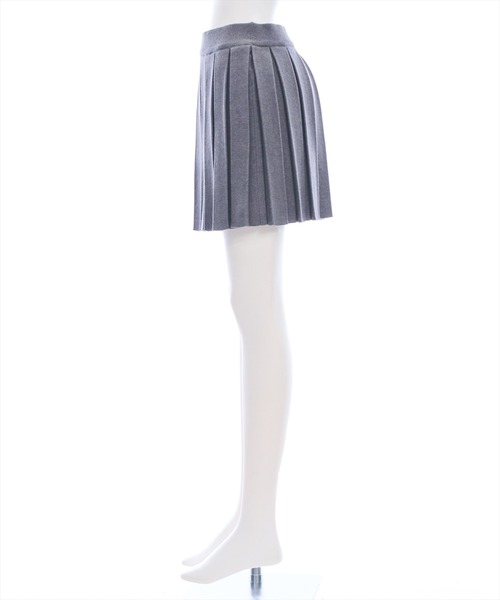 clear スカート ニットプリーツミニスカート(セット可)「着回し力抜群