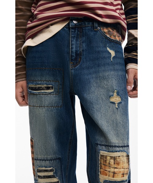 Desigual（デシグアル） ジーンズ パッチワークリペア90sデニムパンツ