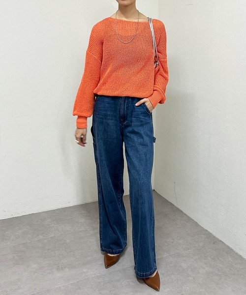 「SHENERY」 長袖ニット FREE ブラック レディース_画像6