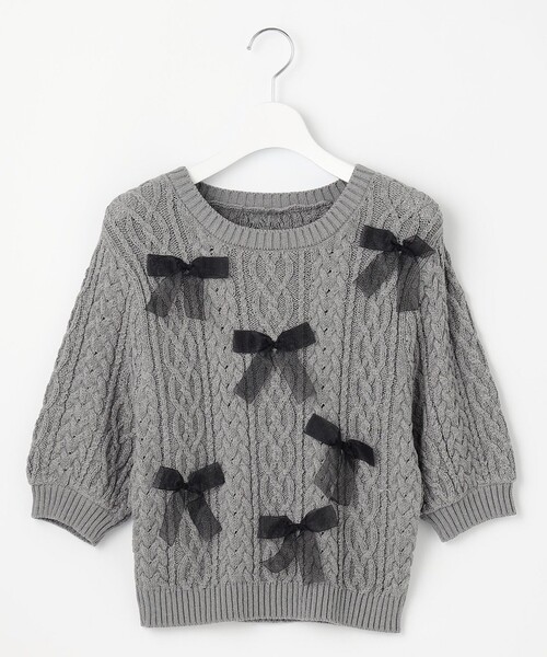 「Feroux」 半袖ニット F グレー レディース_画像7