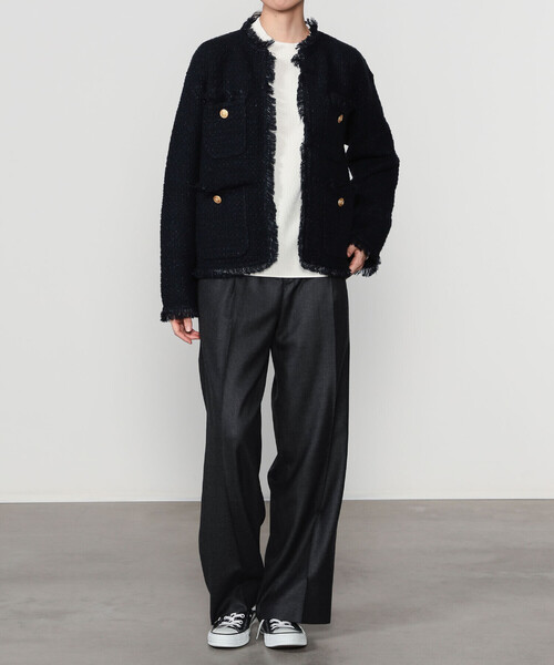 ADAWAS（アダワズ） カーディガン | 「別注」ツイードニット