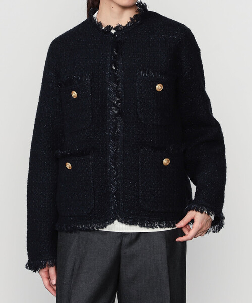 ADAWAS（アダワズ） カーディガン | 「別注」ツイードニット