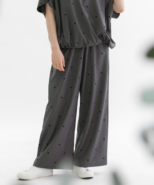 ノップドゥノッド（nop de nod）/トロフロッキーpolkaイージーワイドパンツ nop de nod（ノップドゥノッド） パンツ トロフロッキーpolkaイージー