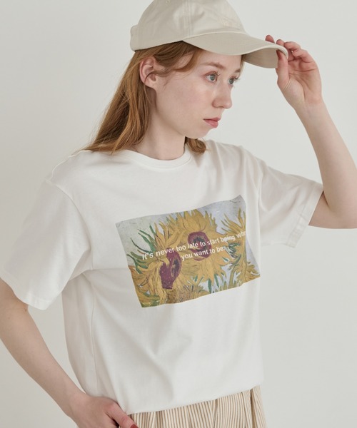 「Crisp」 半袖Tシャツ FREE ホワイト レディース_画像2