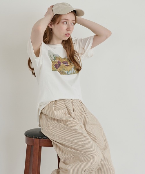 「Crisp」 半袖Tシャツ FREE ホワイト レディース_画像7