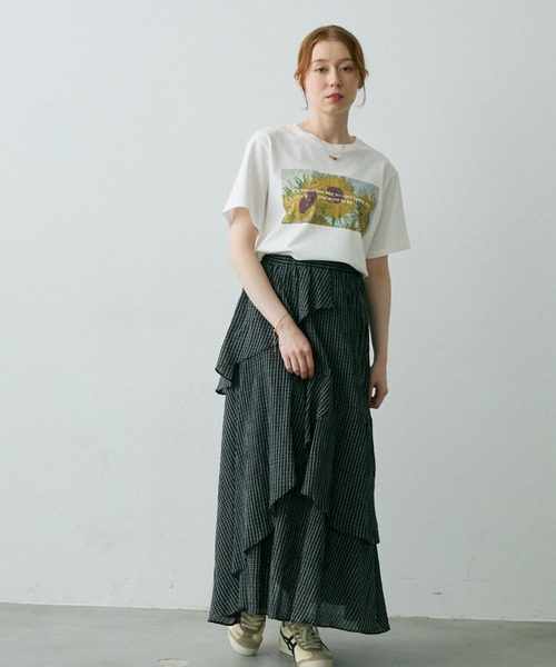 「Crisp」 半袖Tシャツ FREE ホワイト レディース_画像8