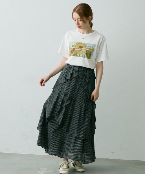 「Crisp」 半袖Tシャツ FREE ホワイト レディース_画像9