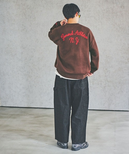 BAYFLOW（ベイフロー） セーター ニット 刺繍ロゴニットプルオーバー