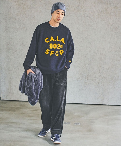 BAYFLOW（ベイフロー） セーター ニット 刺繍ロゴニットプルオーバー