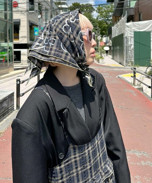 Alley Tokyo スカーフ バンダナ × Casselini」箔プリントスカーフ